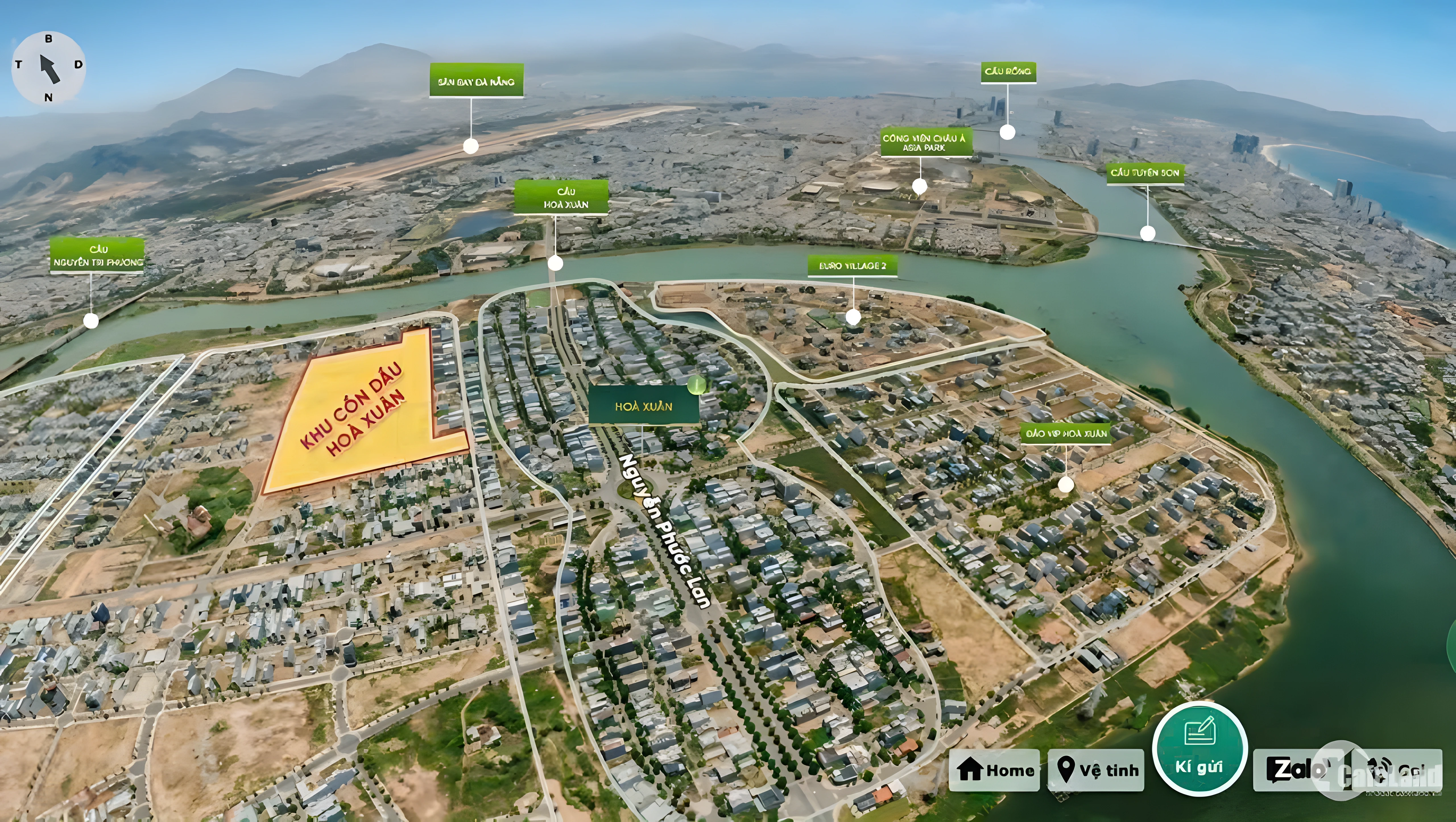 Vị trí đắc địa thuận lợi của phân khu Cồn Dầu Hòa Xuân