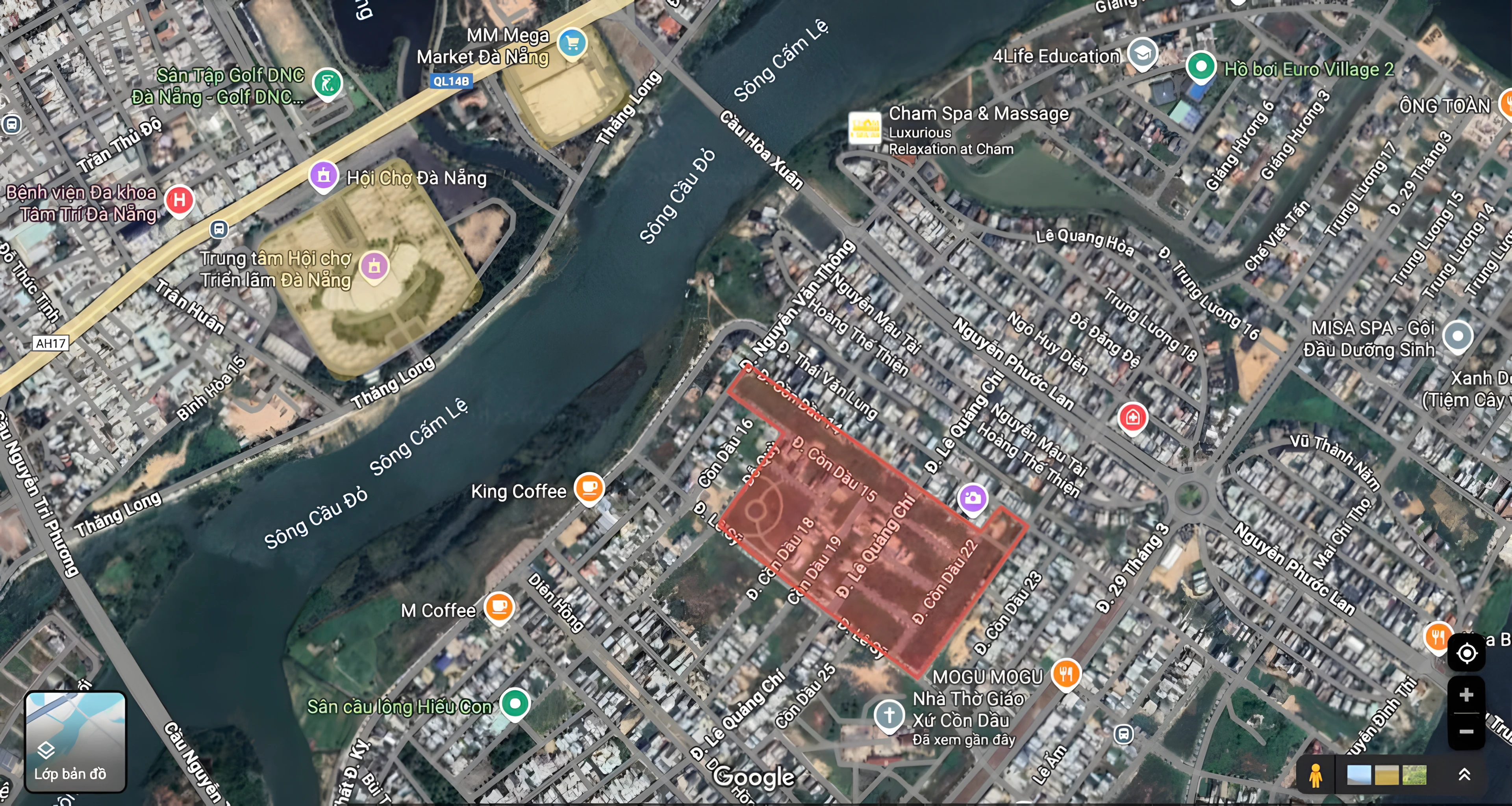 Vị trí đắc địa thuận lợi của phân khu Cồn Dầu Hòa Xuân