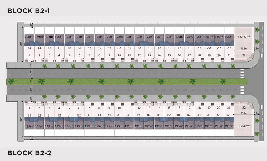 Shophouse Trục Nguyễn Phước Lan Thuộc Block B2-1 và B2-2