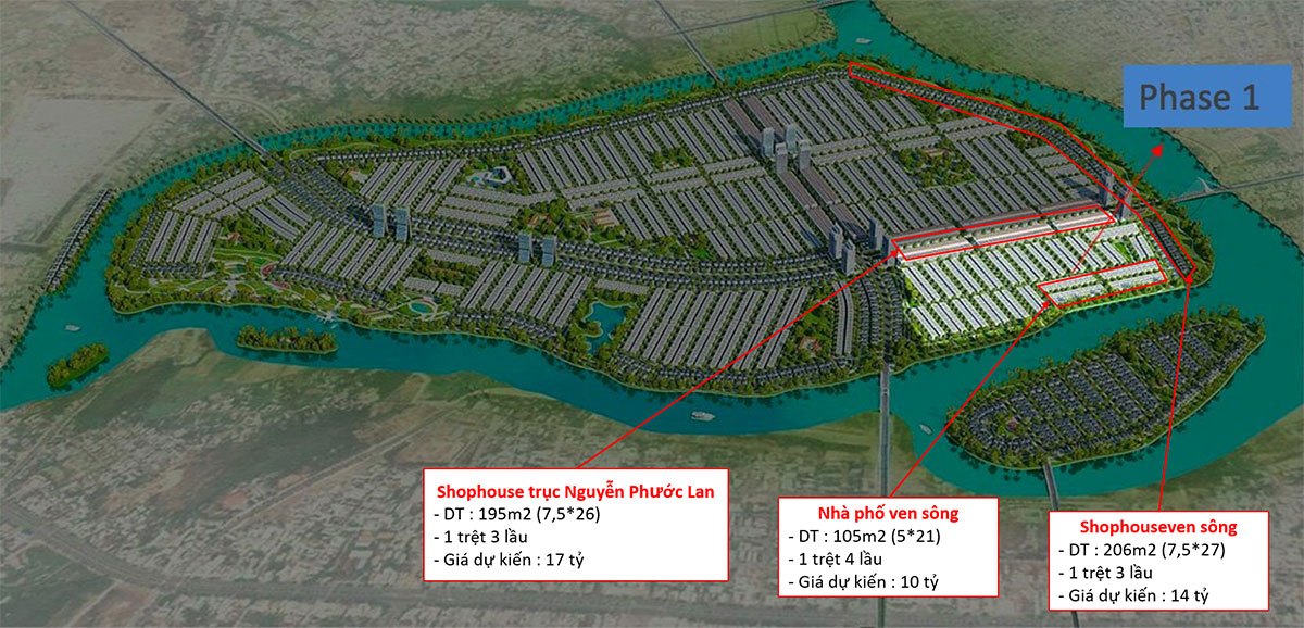 Mặt bằng tổng thể của khu đô thị Nam Hòa Xuân