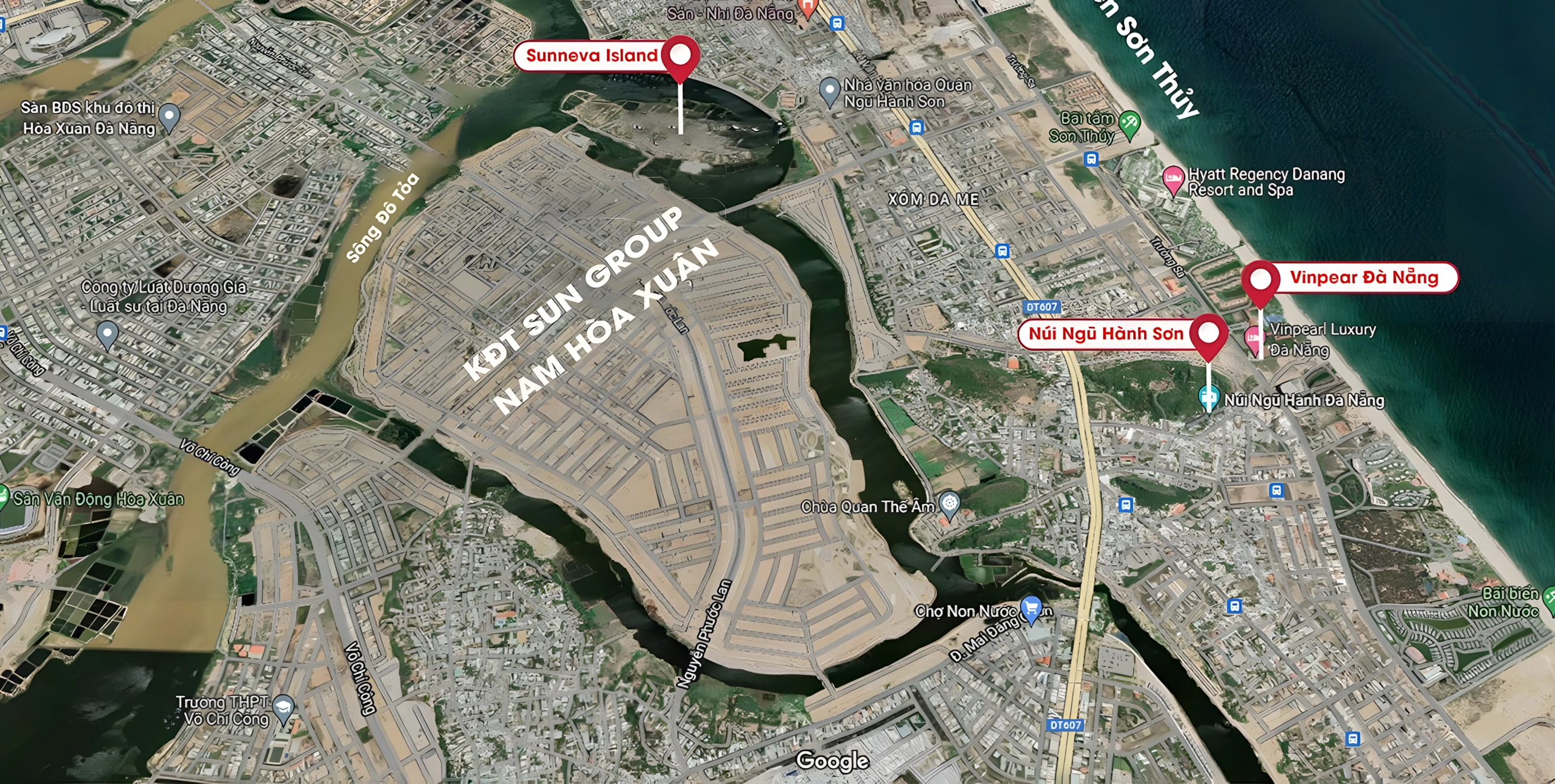 Vị trí đắc địa thuận lợi của khu đô thị nam Hòa Xuân