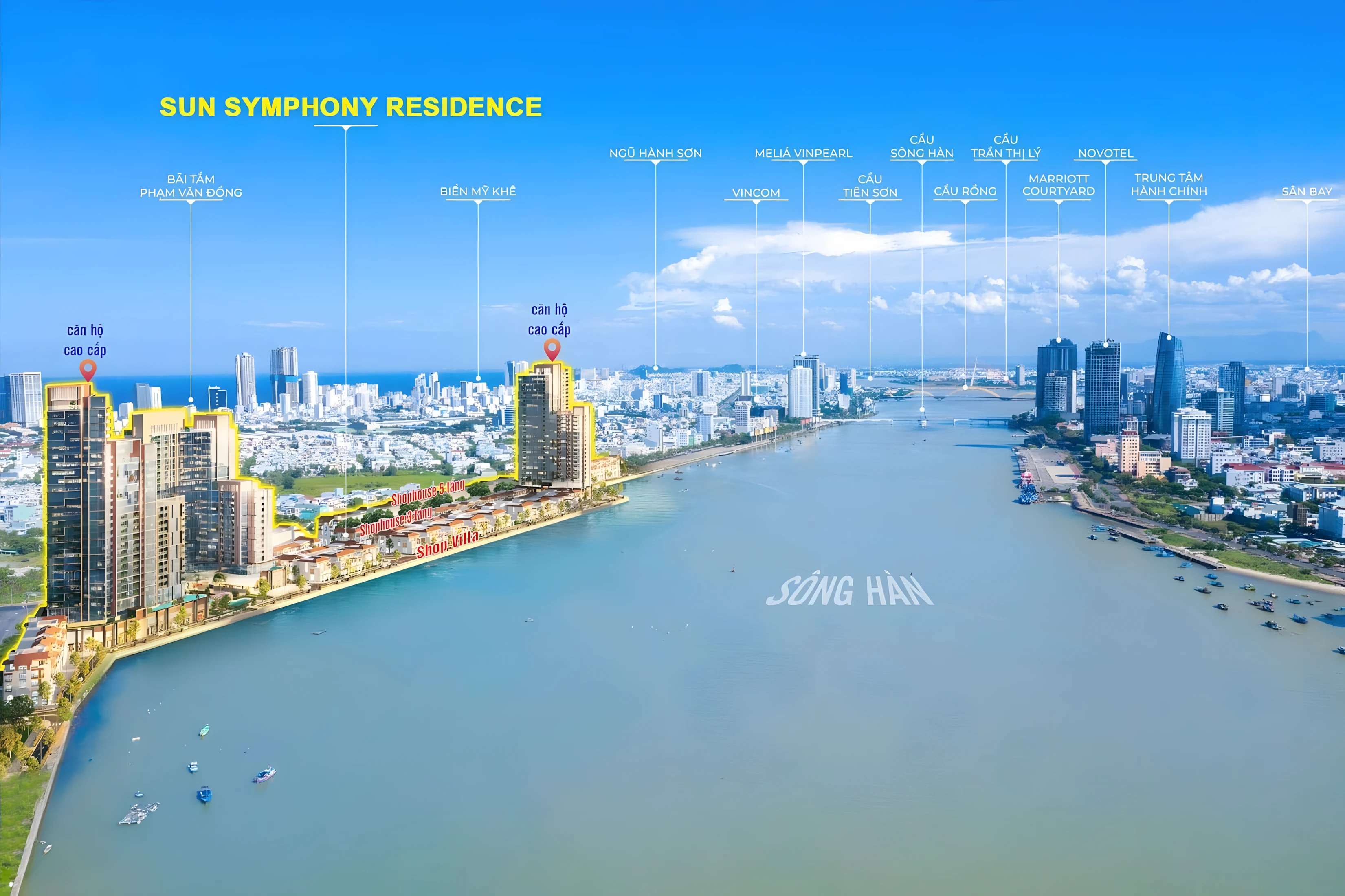 Vị trí đắc địa thuận lợi của Sun Symphony Residence