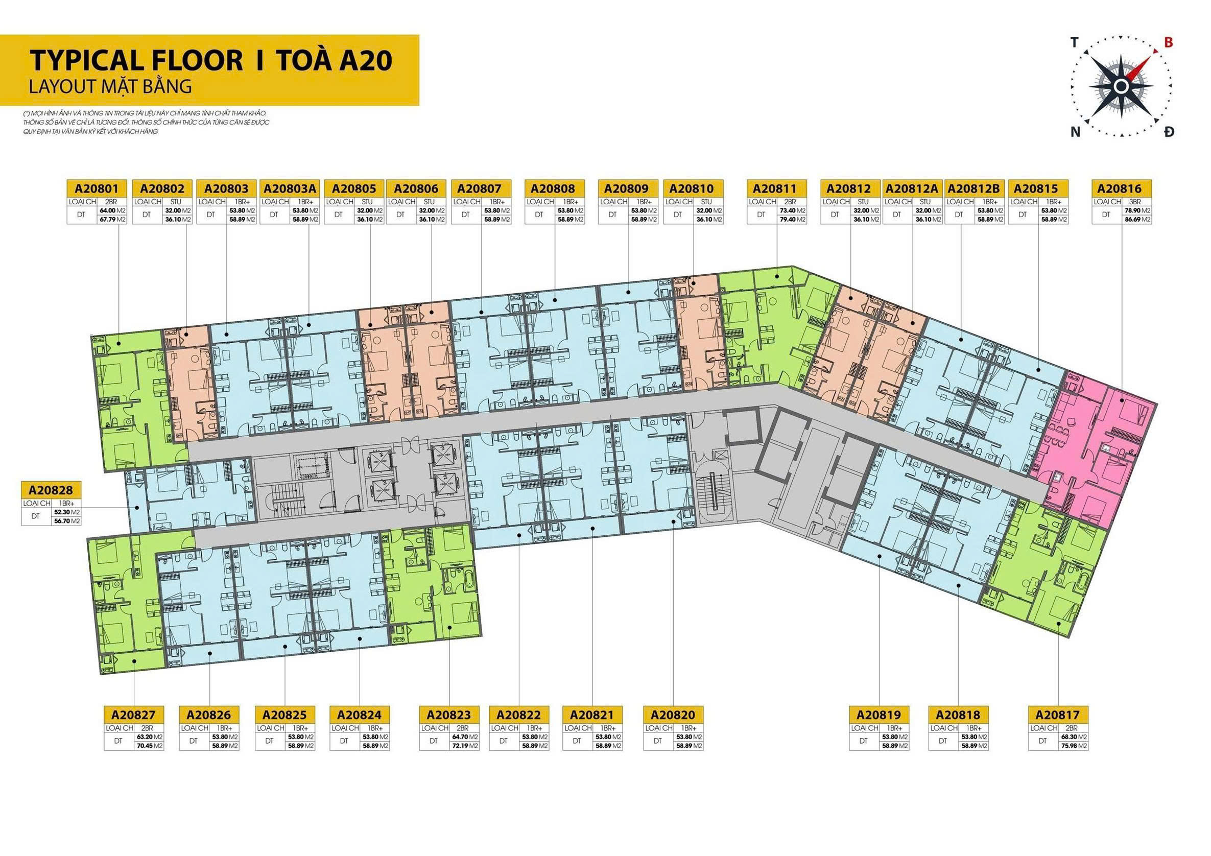 Thông tin layout tòa A2