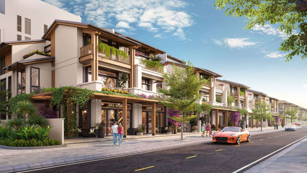 Hình ảnh phối cảnh sản phẩm shophouse và biệt thự tại Sun Cosmo Residence Trần Thị Lý