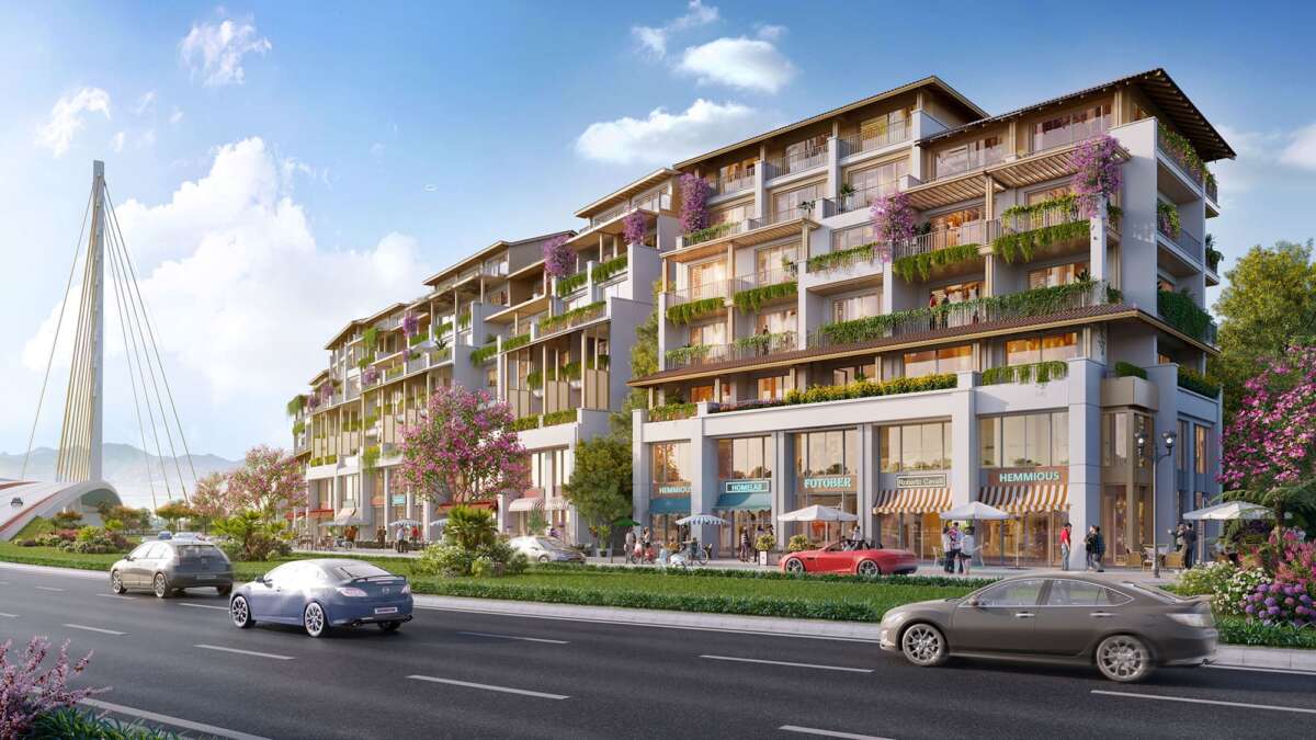 Hình ảnh phối cảnh sản phẩm shophouse và biệt thự tại Sun Cosmo Residence Trần Thị Lý
