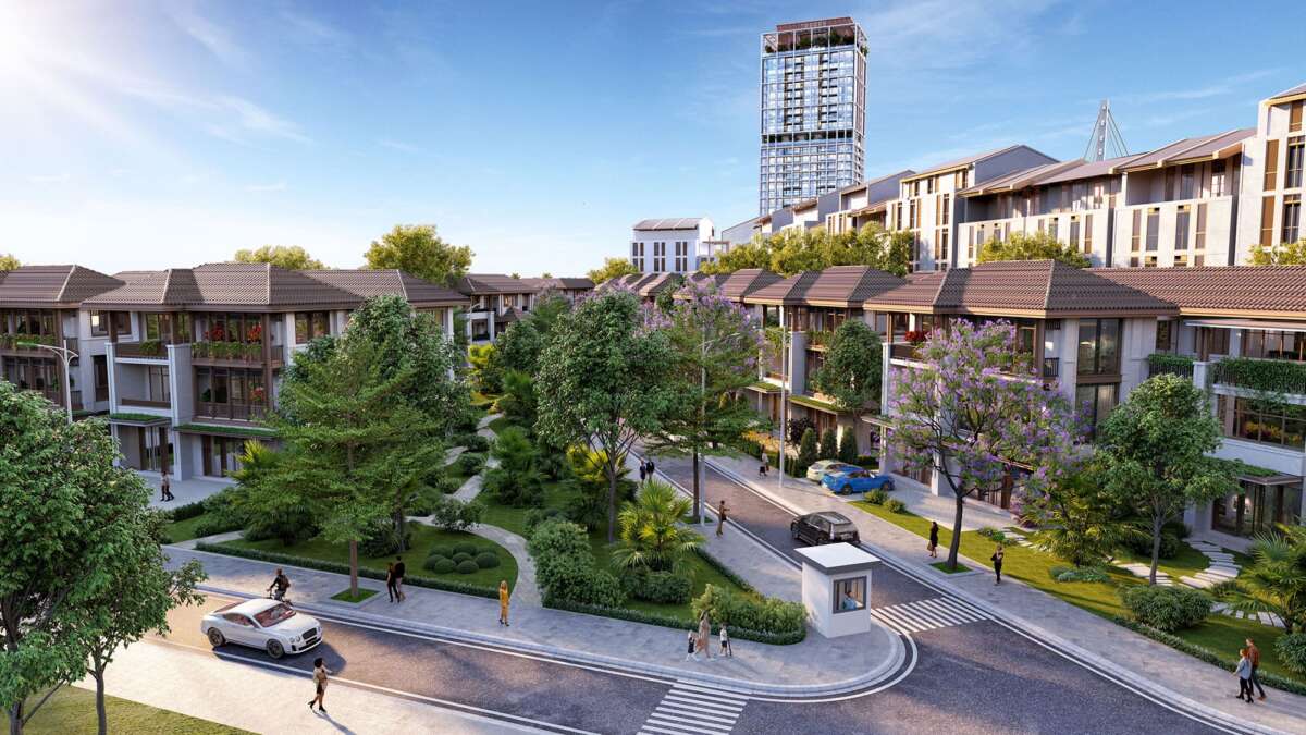 Hình ảnh phối cảnh sản phẩm shophouse và biệt thự tại Sun Cosmo Residence Trần Thị Lý