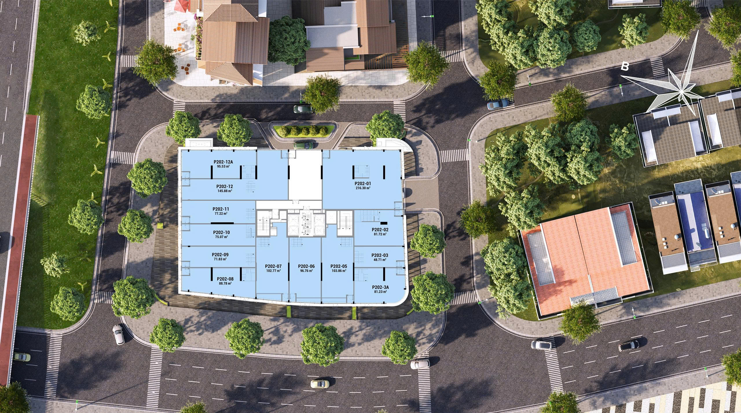 Quy hoạch và kiến trúc Shophouse khối đế - Sun Cosmo Residence Đà Nẵng