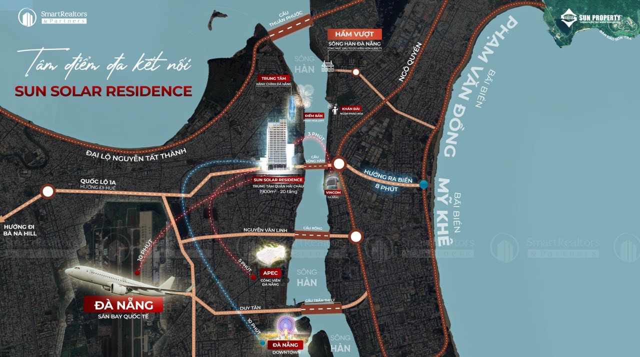Vị trí đắc địa thuận lợi của Sun Symphony Residence