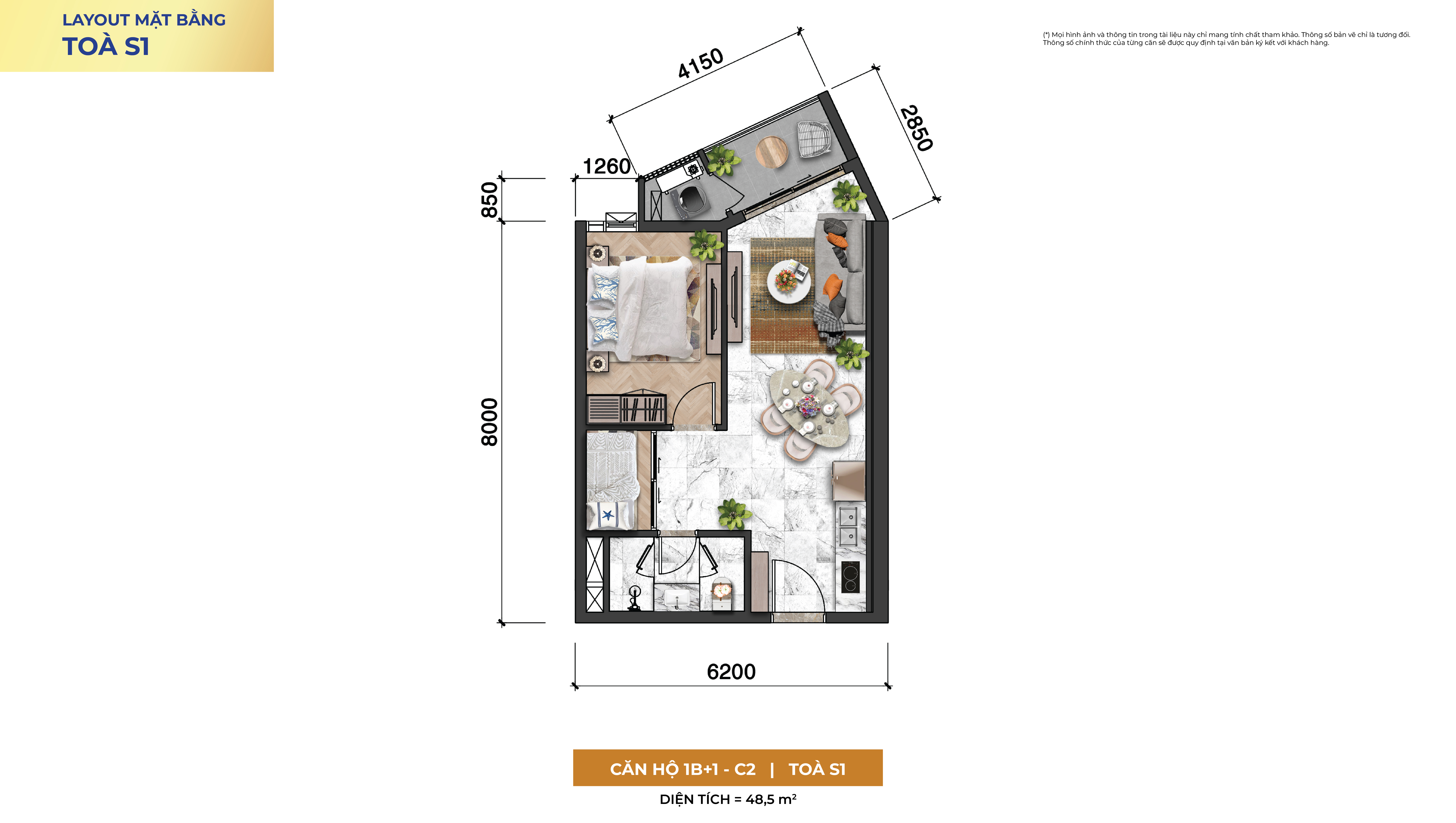 Layout mặt bằng dự án Căn hộ cao cấp
