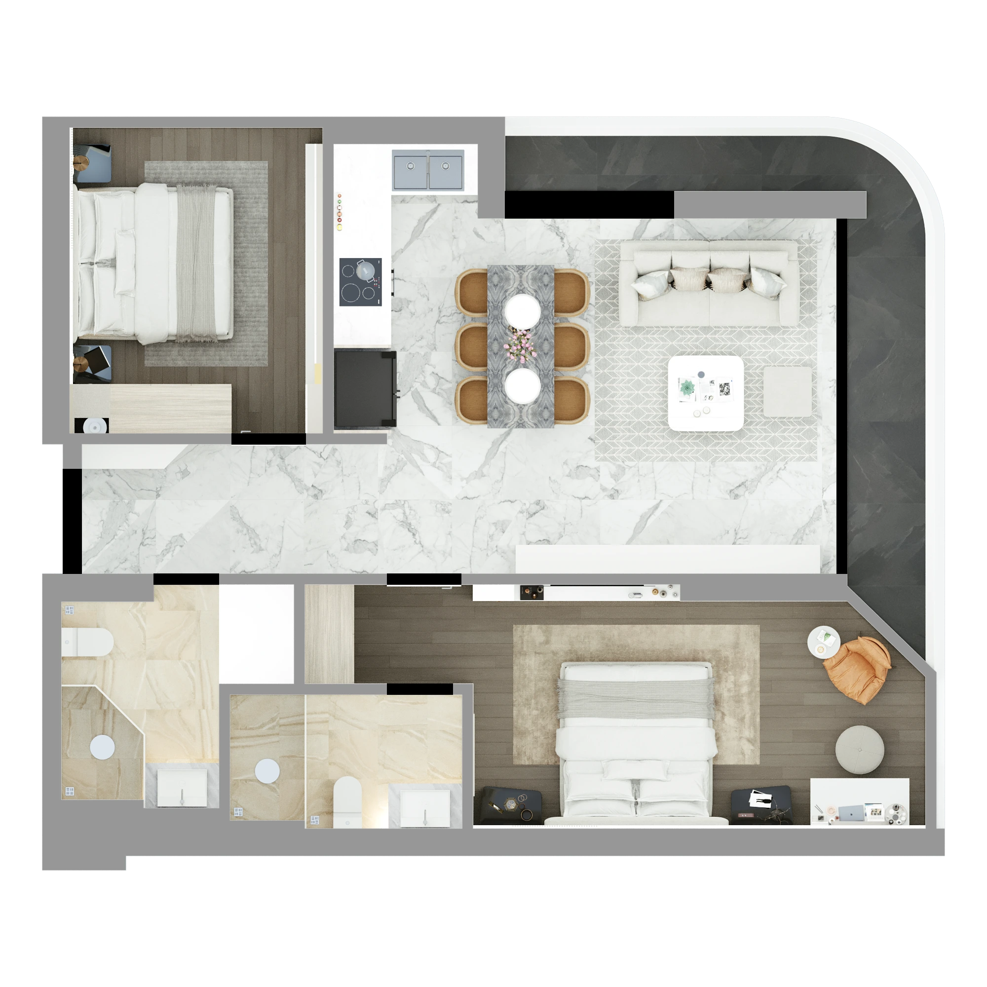 Hình ảnh phối cảnh căn hộ Times Square Đà Nẵng