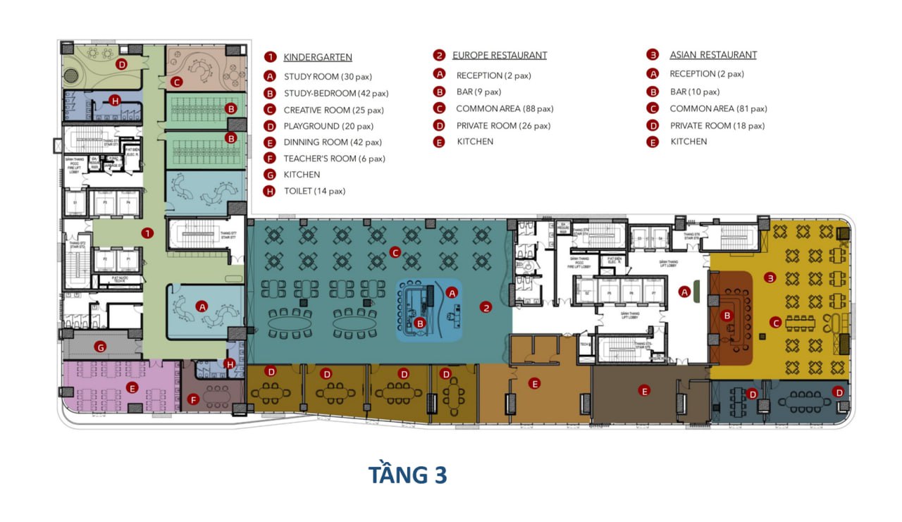 Layout bản thiết kế các tầng Đà Nẵng Times Square