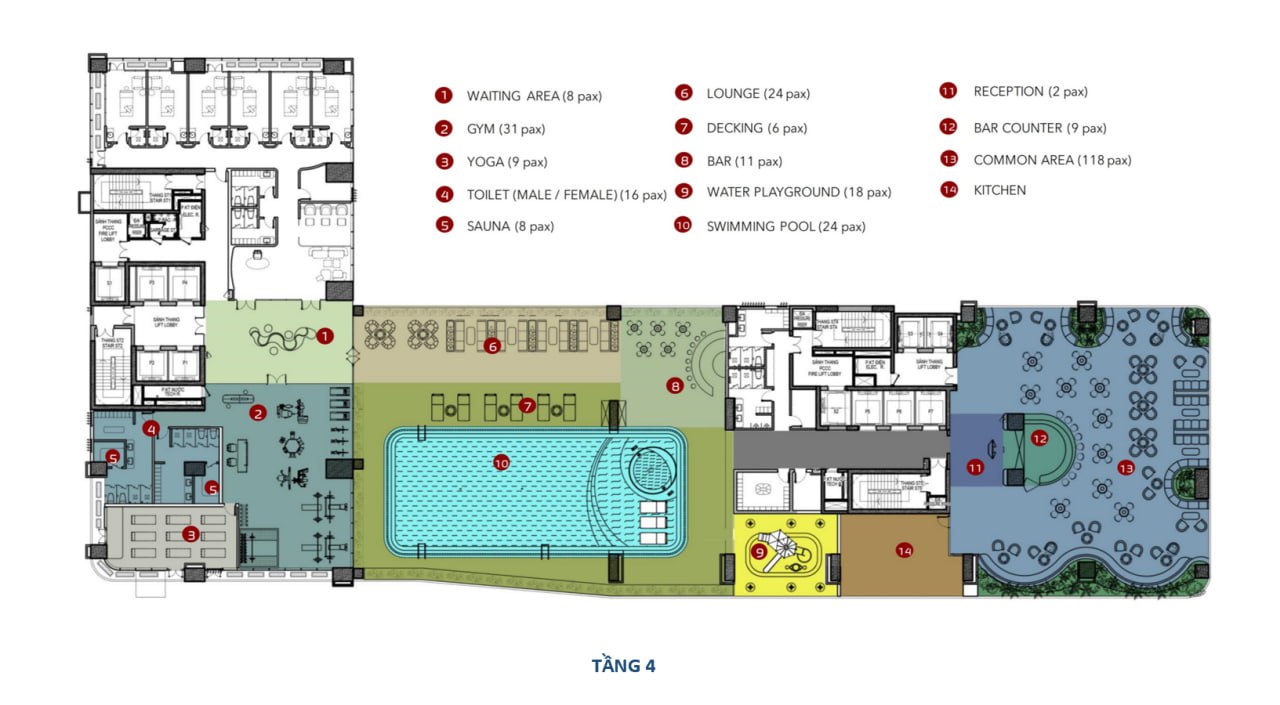 Layout bản thiết kế các tầng Đà Nẵng Times Square
